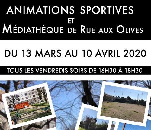 Animations sportives et médiathèque de rue aux Olives